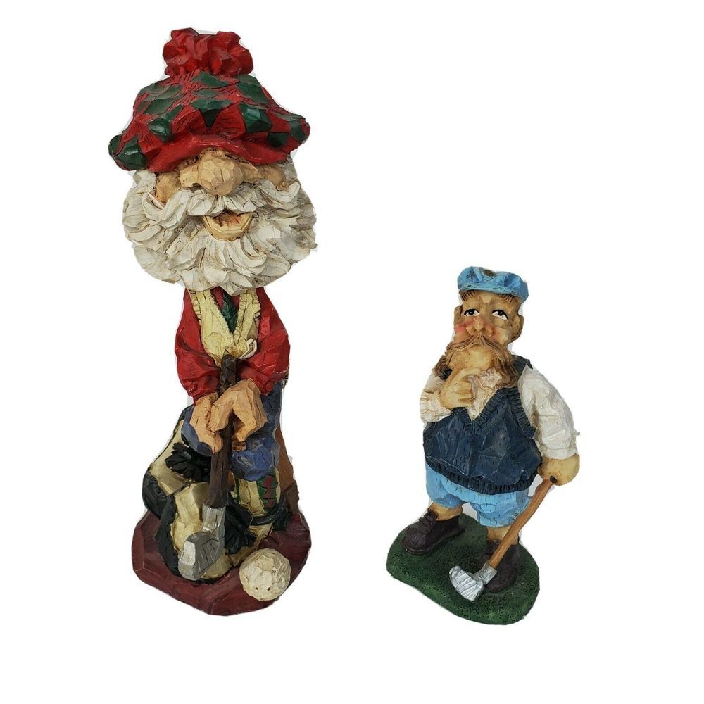 Lot of Golfing Santa Bobblehead & Figurine Christmas‎ Decor Golfer
